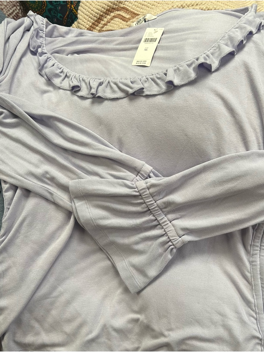 Anthropologie Maeve Lavender Knit Long Sleeve Top